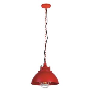 CoLGante industrial 1xE27 metal rojo
