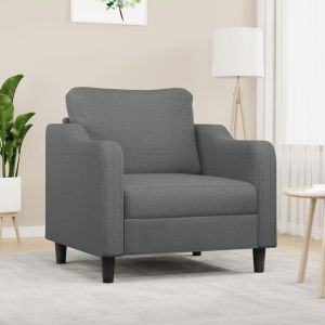 Sillón de tela gris oscuro 60 cm qweo4718