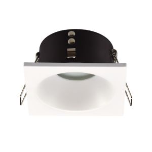 Empotrable para baños o exteriores cuadrado blanco 1xgu10 ip65 ø7,5cm