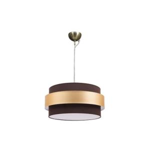 Pendentif - fab 066494014 - cuero - 2 casquillos E27 - dimensiones 90x40x40