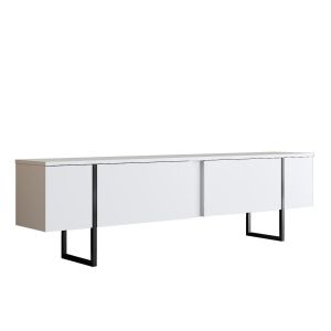 Mueble tv 2 puertas abatibles l180 cm - luxe