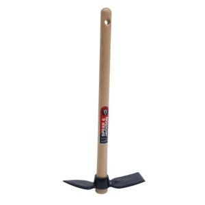 Azada de labranza robusta - acero forjado - madera - 46,5 cm