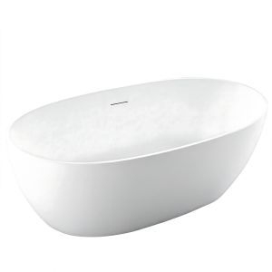 Rea bañera acrílica exenta roma 170 tapa negra, 170x75x59,5 cm