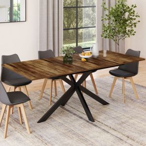 Mesa comedor extensible alix hawkins negra - 160-200 cm