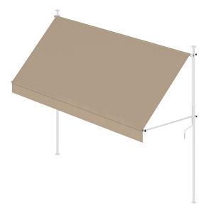 Toldo portátil exterior 3x1,2m cityline - montaje suelo pared - lona beige