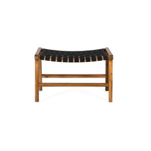 Banco de madera de mindi en color miel dorado 65 cm