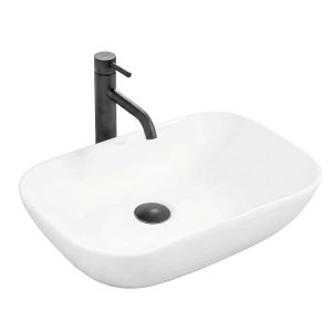Rea lavabo sobre encimera claudia white oval, 51x34x13 cm