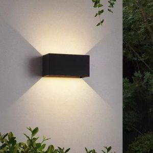 Lámpara de pared exterior con sensor impermeable 24 w blanco
