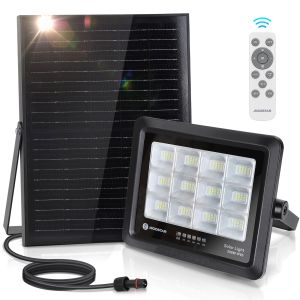 Aigostar foco proyector LED solar con mando a distancia 200w, 6500k, ip65