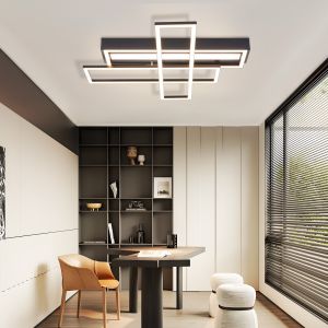 Nettlife plafon  de techo LED negro  66.5x55.5