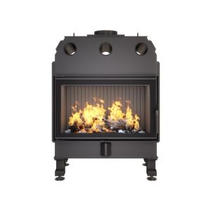 Chimenea insertable de leña negro - energy 80x50 (17,0 kw) eco