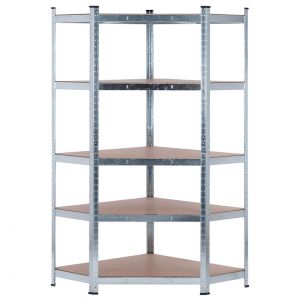 Estantería metálica esquinera galvanizada nyana home 875kg 5 baldas