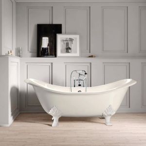 Bañera hierro kingston  182 cm patas blancas