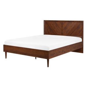 Cama mialet 140 x 200 cm marrón oscuro