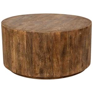 Mesa de centro de madera marrón 95x95x48h cm