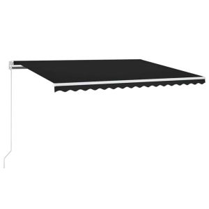 vidaXL toldo automático con LED y sensor de viento antracita 450x300cm