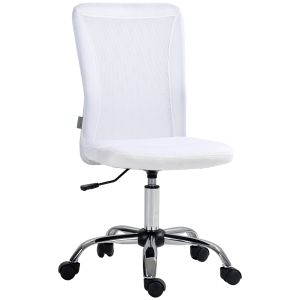 Silla de oficina poliéster blanco 43x58x100 cm