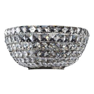 Aplique de pared basfor flush níquel antiguo & cristal, 2 luces, e14