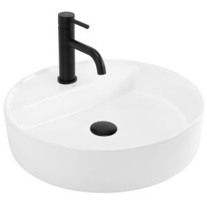 Rea lavabo sobre encimera ronda white round, 45x45x11 cm