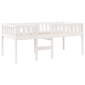 vidaXL cama para niños sin colchón madera maciza pino blanca 90x190 cm