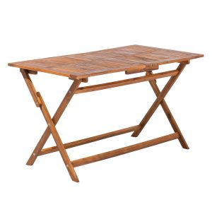 Mesa de jardín cento 140 cm 75 cm madera de acacia marrón