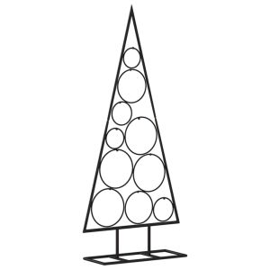vidaXL árbol de navidad para decoración metal negro 90 cm