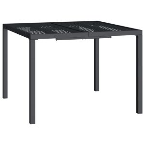 vidaXL mesa de jardín de acero gris antracita 100x100x72 cm