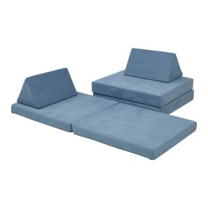 Sofá modular 5 piezas norhulta 150x66x46 cm pana - azul [en.casa]