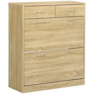 Mueble zapatero 80x30x91.5 cm color marrón Homcom