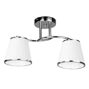 Lámpara - fab 151752020 - cromo - pantalla blanca - 2 luces - diseño modern
