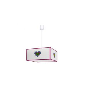 Fab 117493501 | coLGante amor 1xE27 blanco/rosa regx35x35