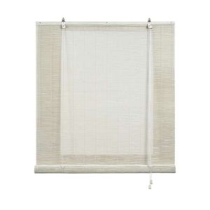 Storesdeco | estor de bambú, estor enrollable de bambú blanco, 150 x 250 cm