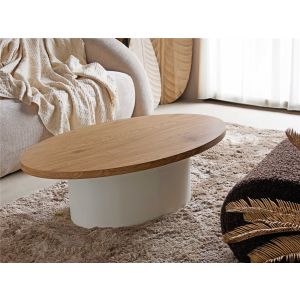 Mesa centro zuberi lacado blanco 100x60x35 cms 100x60x32 cms