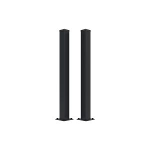 Juego de 2 postes de hierro carmo de 10x10cm y 125cm de alto, color negro.