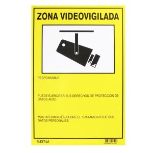 Cartel 21x29.7 cm zona videovigilada 8321