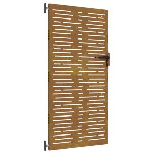vidaXL puerta de jardín acero corten diseño cuadrado 85x200 cm