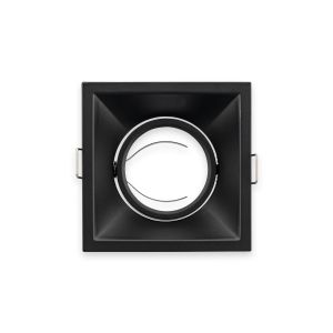 Aro cuadrado orientable para bombilla LED gu10 negro(mts8080-n)