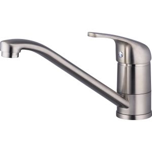 Grifo de fregadero acero inoxidable cepillado tilt