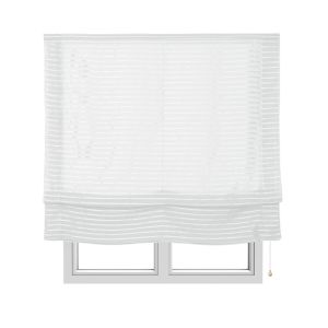 Storesdeco | estor plegable textil blanco sin varillas, 90 x 175cm