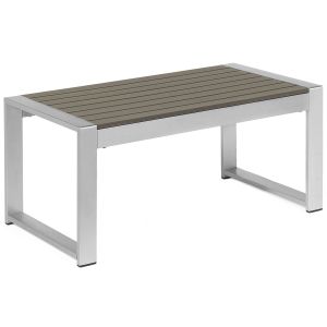 Mesa de centro de jardín salerno 90 cm 50 cm metal gris oscuro