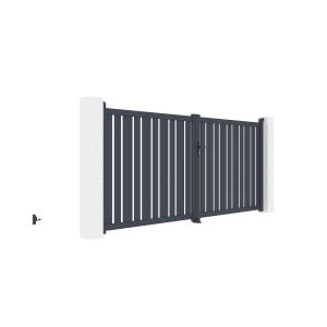 Portón eléctrico batiente 3,5m a.160cm veymont + bunker b500 motorización