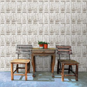Papel pintado texturizado tnt cuarterones decapados stromboli beige