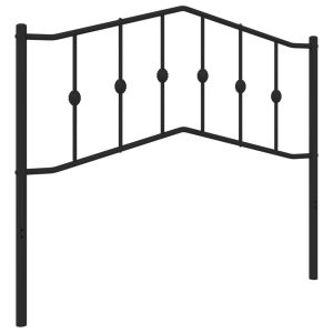 vidaXL cabecero de repuesto de metal negro 107 cm