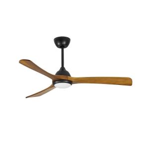 Forlight ventilador ip20 bosc LED 19w 2800k negro madera clara 870lm