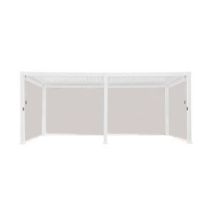 Pérgola bioclimática 3x6m de aluminio + 4 toldos de 3m, triomphe 3x6m +