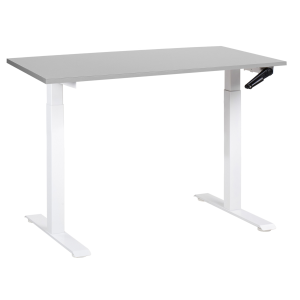 Escritorio de altura regulable manual destines 120 cm 72 cm gris/blanco