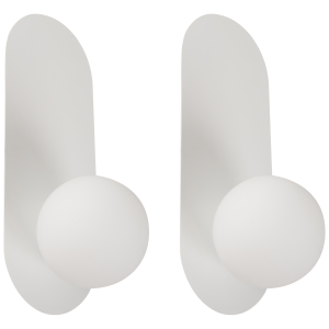 Conjunto de 2 lámparas de pared leisi blanco