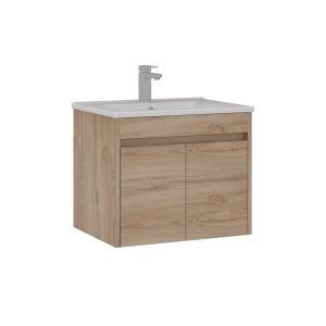 Mueble para lavabo <<side 65 v2>> - 65 x 45 x 52 cm - roble