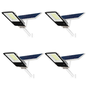 4x farola LED 200w solar exterior ip65 200 LEDs 4000 lm 6000k blanco frío