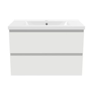 Mueble de baño con lavabo, blanco mate, 79 x 44,5 x 52 cm